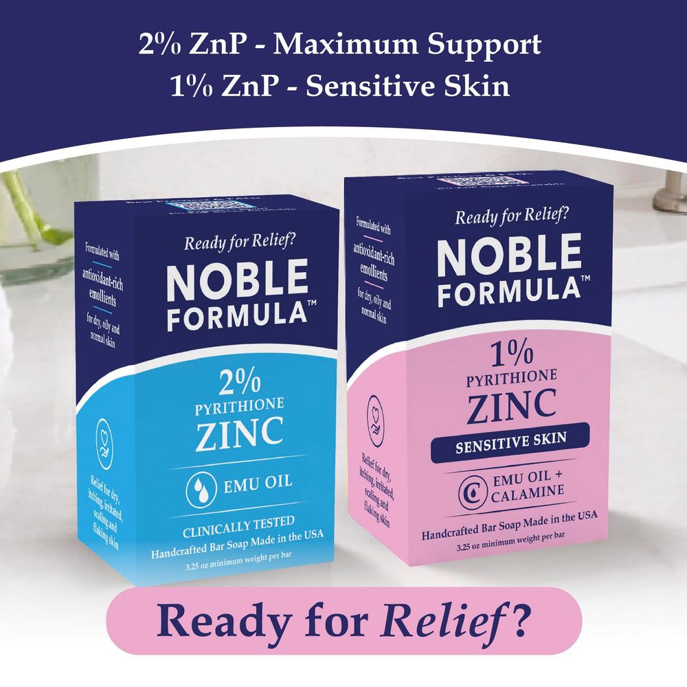 Noble Formula bar creating soft lather on skin for gentle cleansing and comfort