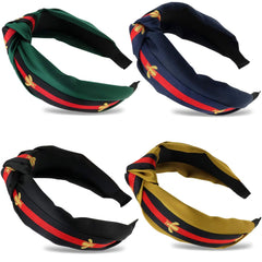 NODG front view knotted headband showing boho knot and wide band for polished look