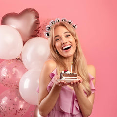 NODG headband worn by model at a party showing secure fit and festive look