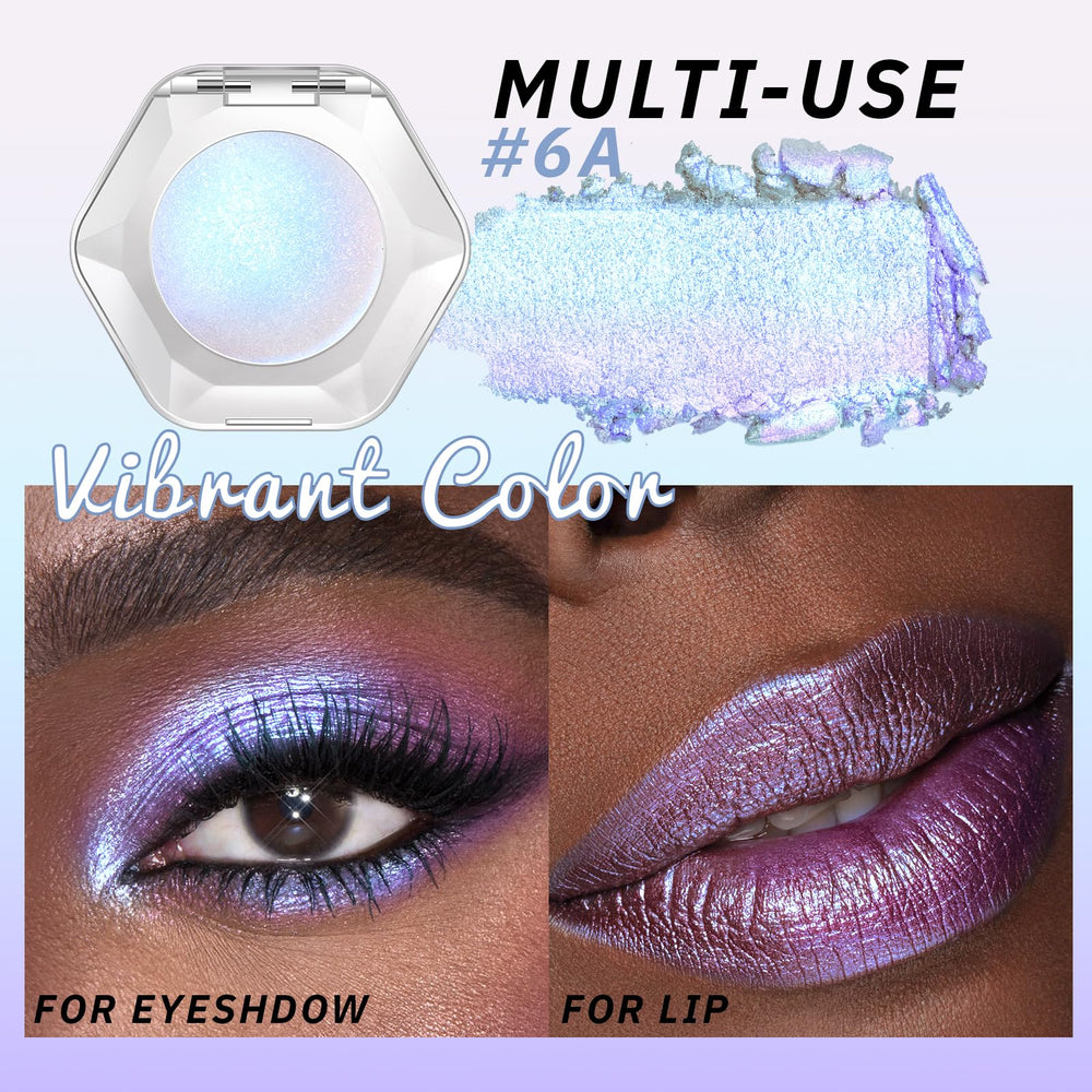 Noerrors applied on eyelid, iridescent color shift for bold eyes