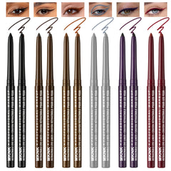 Noerrors front packaging showing 12 retractable gel eyeliners and shade variety for convenience