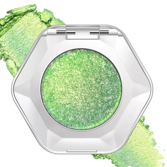 Noerrors front pan showing green gold duochrome with bold payoff