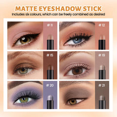 Noerrors open eyeshadow stick close-up showing creamy matte texture for smooth application