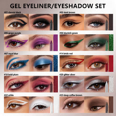 Noerrors pencil spread displaying ten distinct shades to inspire versatile eye looks
