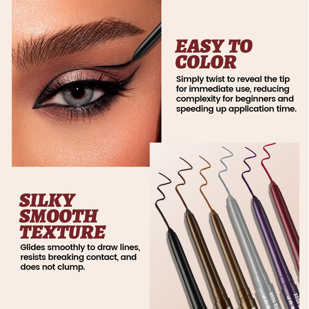 Noerrors shades laid out displaying matte and metallic colors for versatile looks