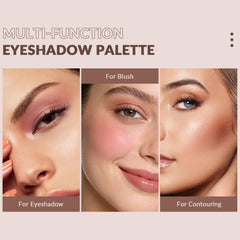 Noerrors size comparison with hand illustrating compact, travel-friendly palette benefit