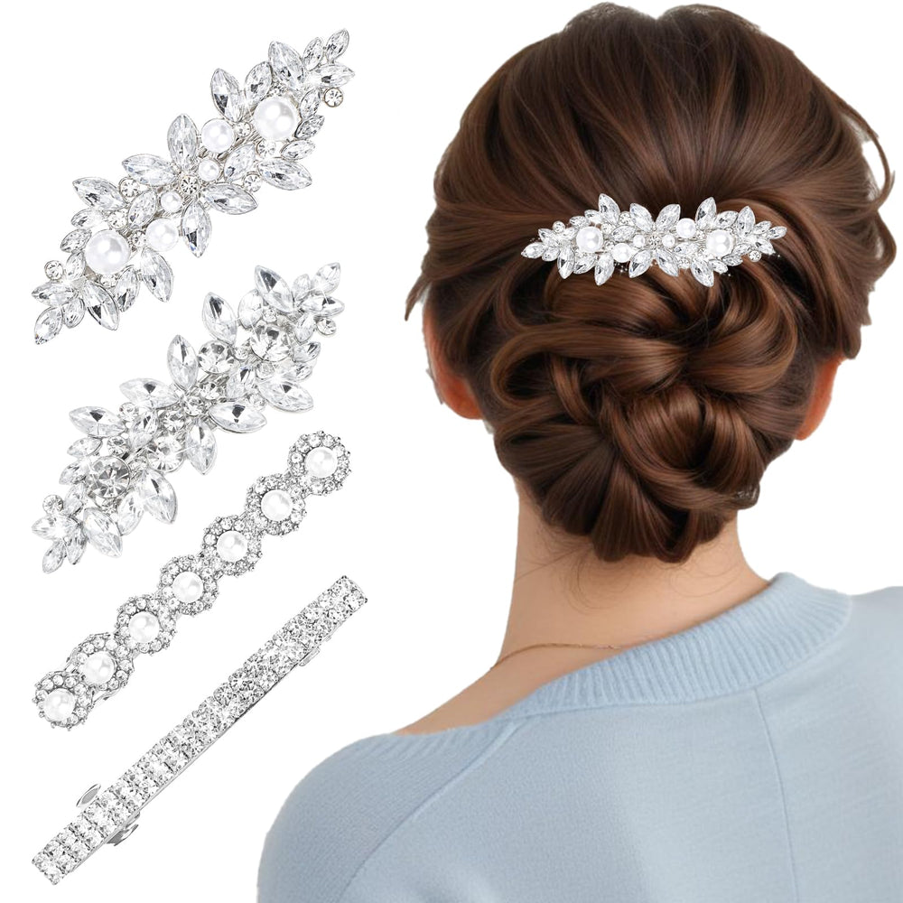 Nogeqi front packaging showing four silver crystal clips and gift-ready appeal