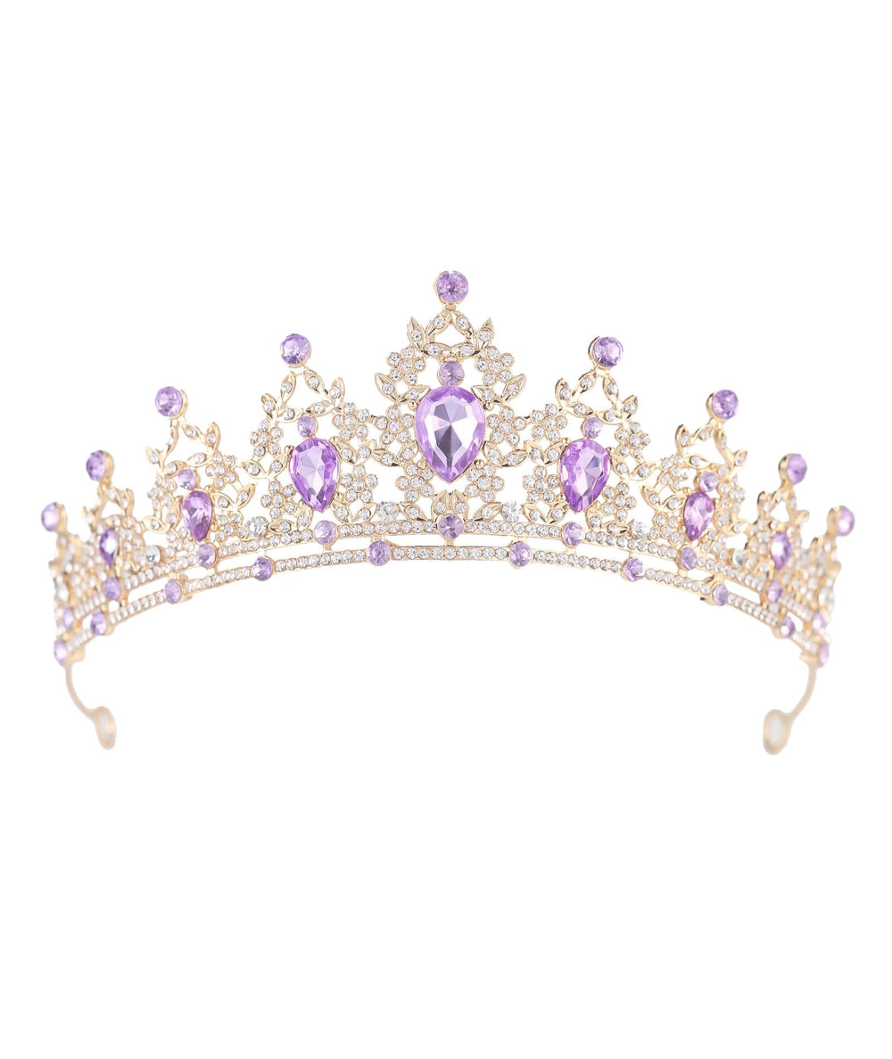 NOIMTTY front view crystal crown showcasing elegant sparkle and bridal appeal