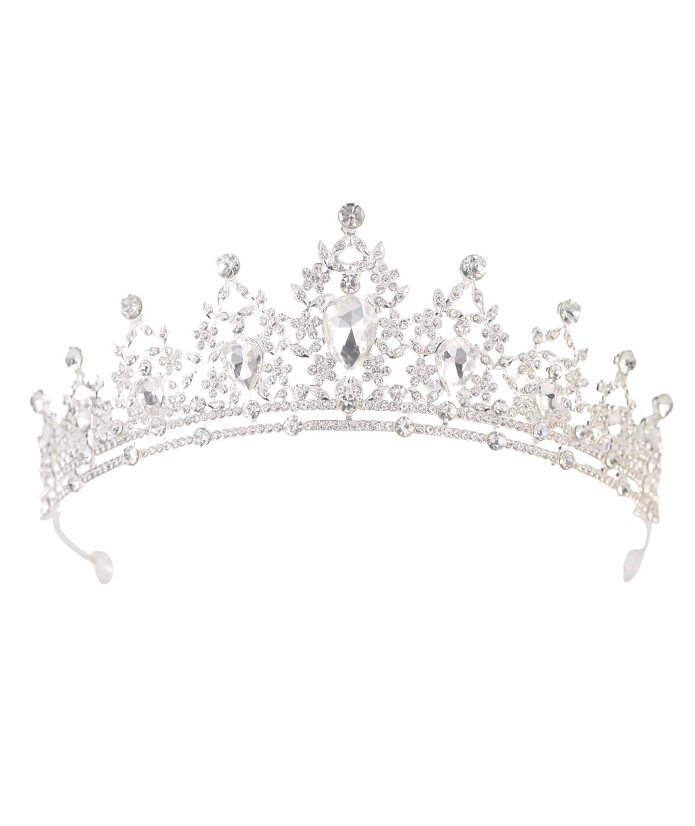 NOIMTTY tiara front view showing full crystal sparkle and elegant silhouette