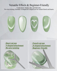 noiunal y-shaped plates arranged to form symmetrically pulled hearts