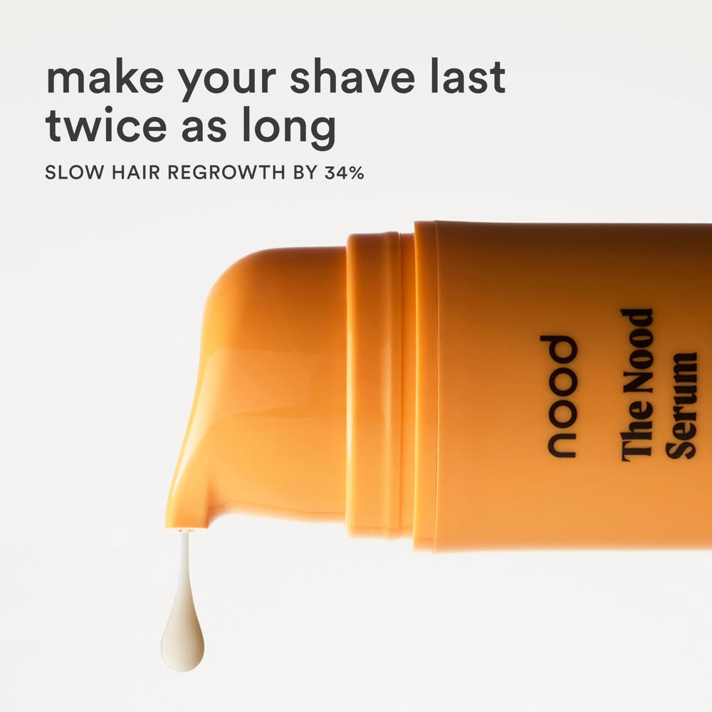 Nood serum applied to underarm area reducing irritation and soothing skin