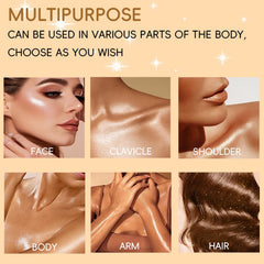 nooepc hair and collarbone usage illustrating multi-area shine and impact
