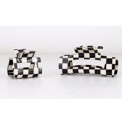 Noonhorse close-up of black and white checker pattern for bold contrast