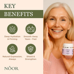 NOOR HAIR close-up cream texture demonstrating fast absorption and smooth finish