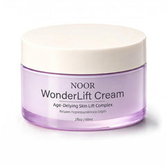 Noor Wonderlift front jar showing clear branding and elegant packaging benefit: professional look