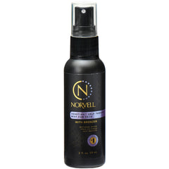 Norvell face mist front packaging showing compact bronzing bottle and quick application benefit