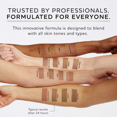 Norvell spray application on model skin illustrating fast-drying, streak-free finish