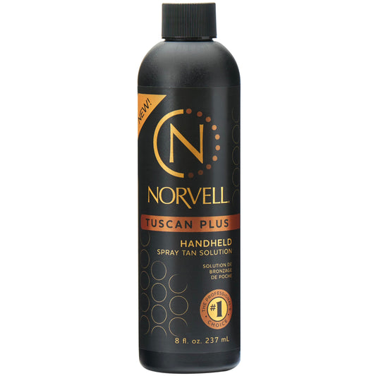 Norvell Tuscan Plus front bottle showing branding and color benefits