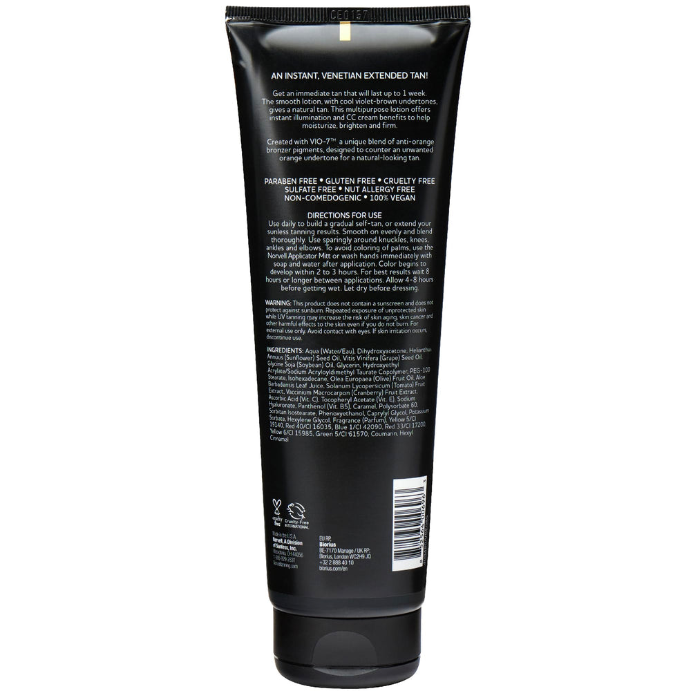 Close-up of Norvell ingredient panel highlighting gentle, skin-friendly formula