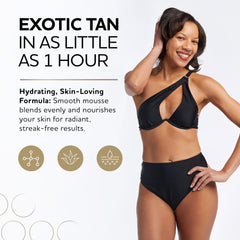 Norvell lifestyle bathroom routine showing quick at-home tan benefit