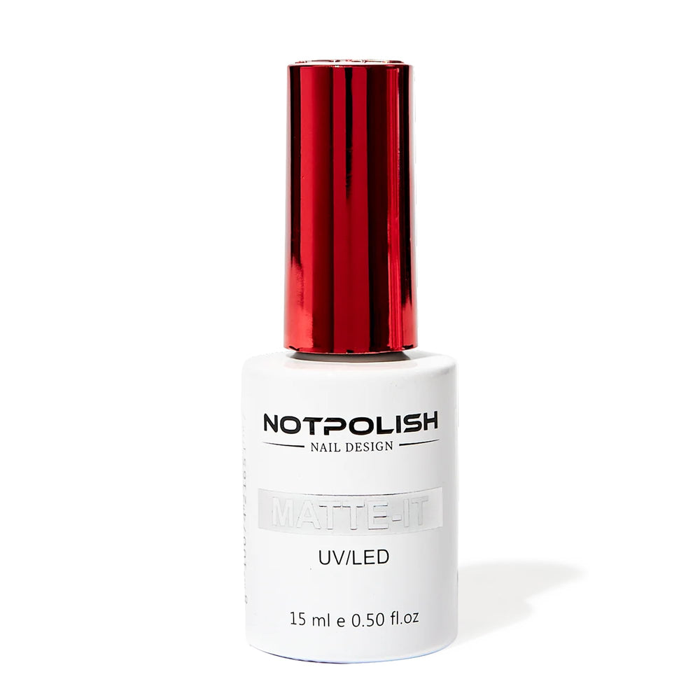 Notpolish bottle front packaging showing matte top coat and professional finish