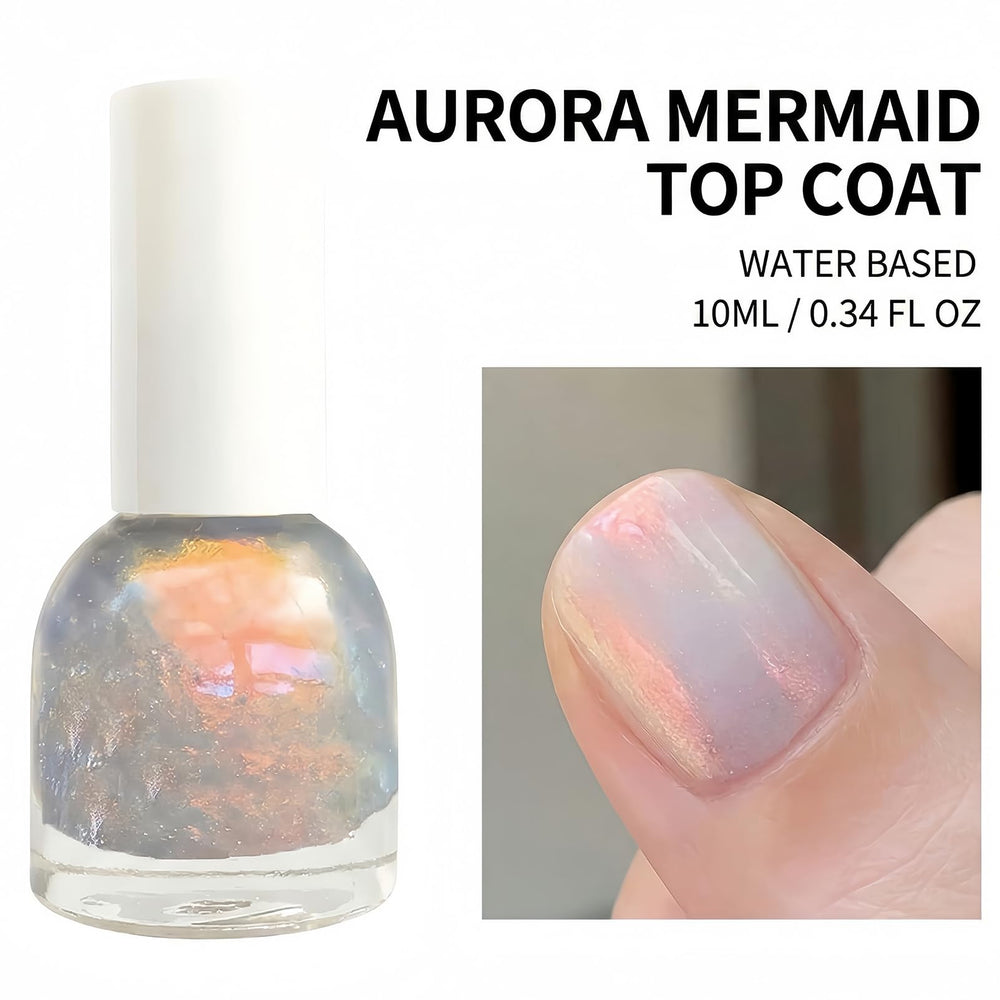 NovaCharm layered over colored polish showing reflective top coat benefit: enhanced color depth