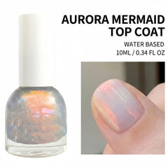 NovaCharm layered over colored polish showing reflective top coat benefit: enhanced color depth