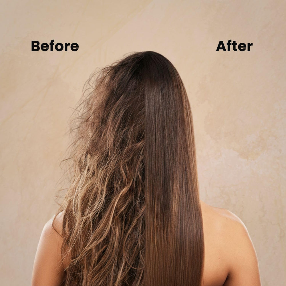 NOVEX close-up of creamy formula highlighting keratin and nutrient benefits