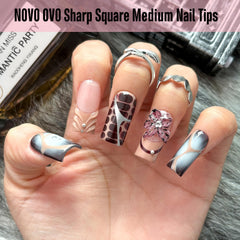 NOVO OVO press-on application in hand demonstrating easy use