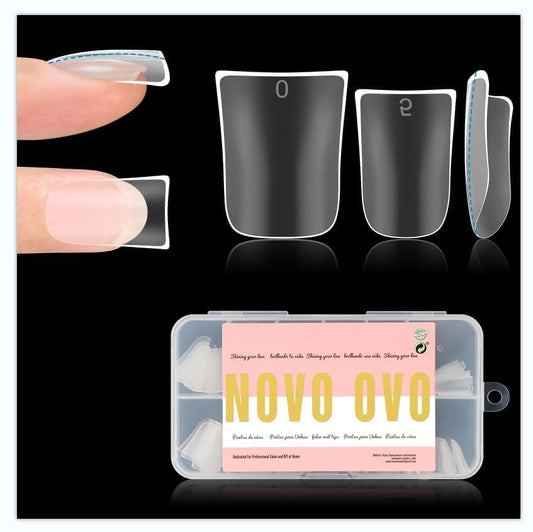 NOVO OVO front packaging showing full 120-piece duck feet tips and benefits