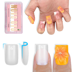 NOVO OVO front packaging showing 240-piece sharp square tips and clear branding benefit quick selection