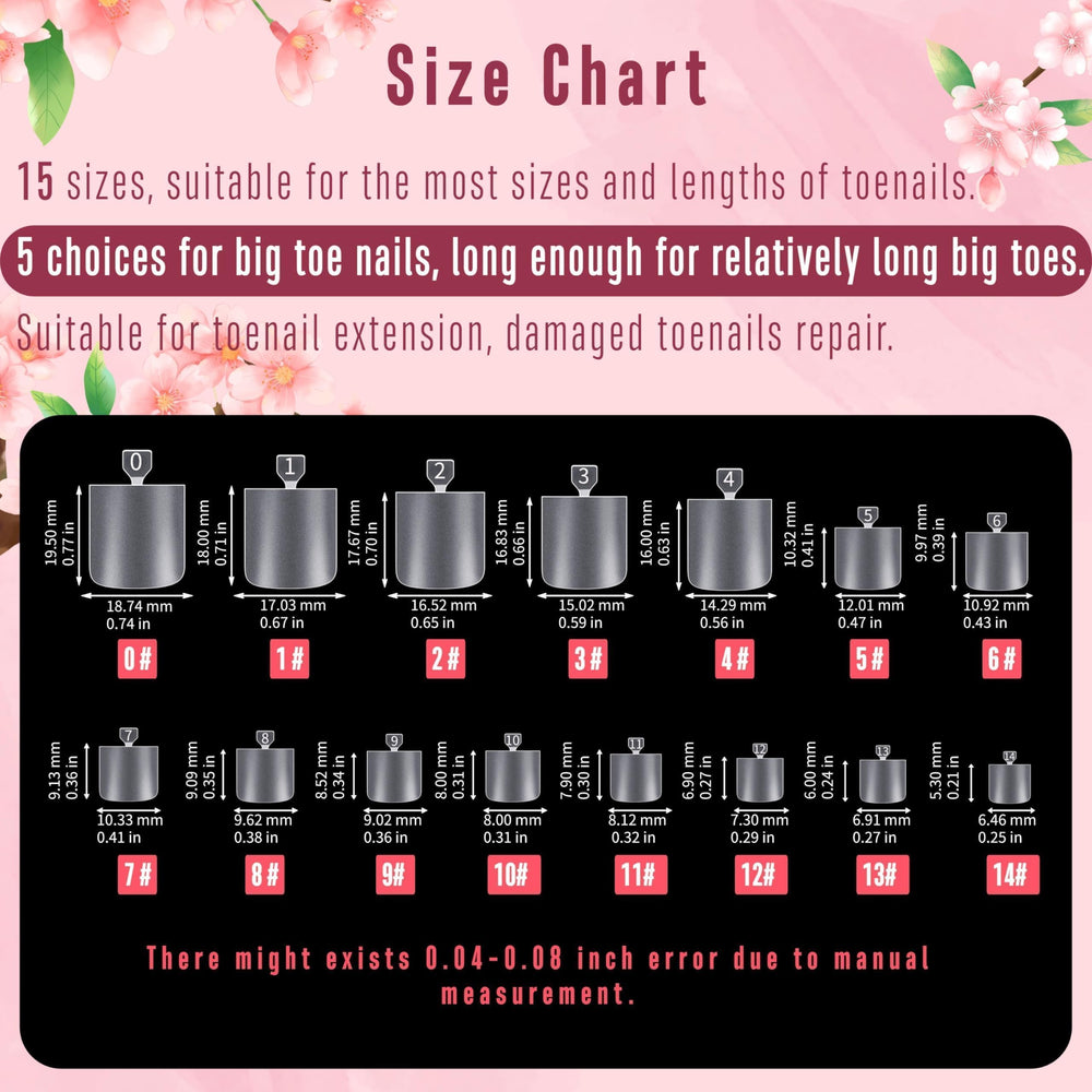 NOVO OVO full set spread showing 15 sizes and quantity