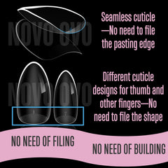 NOVO OVO salon application scene showing fast placement and professional finish