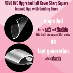 NOVO OVO application on a toenail in salon setting, faster placement and neat finish