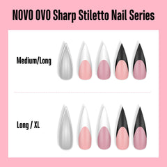 NOVO OVO lifestyle model wearing long stiletto manicure for impact