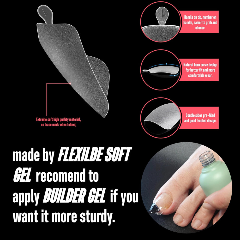 NOVO OVO side view of curved full-cover tip showing ergonomic fit for long nail beds