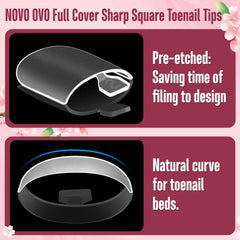 NOVO OVO close-up of sharp square toe edge for precise shape