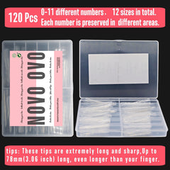 NOVO OVO 12 sizes displayed in rows for easy size selection and fitting