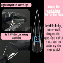 NOVO OVO tips in use during press-on application for fast salon results