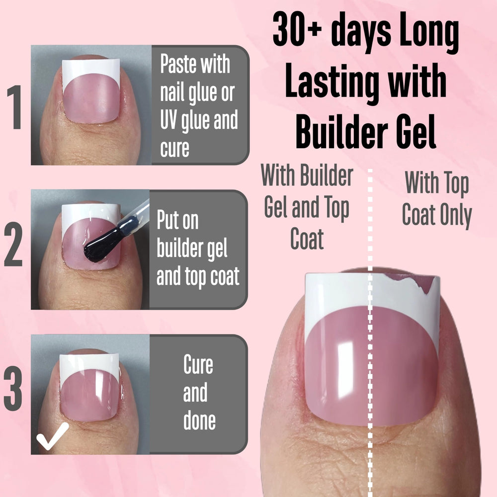 NOVO OVO close-up of white French tip texture for precise application