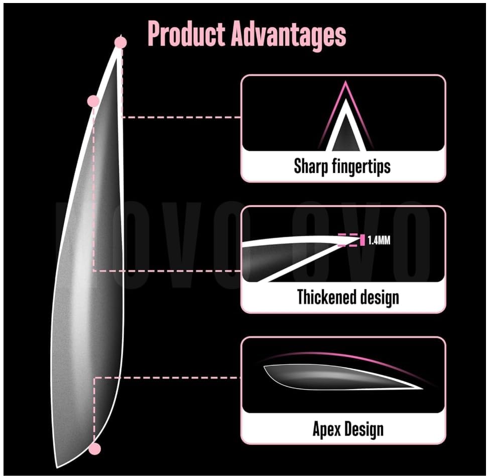 NOVO OVO trimmed tips showing short, medium, and extra-long options