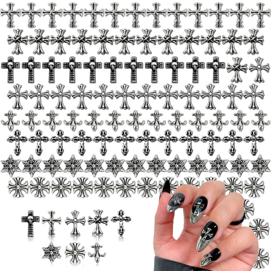 Novsix front packaging showing 120-piece cross charm set and organized contents benefit