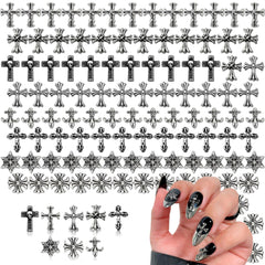 Novsix front packaging showing 120-piece cross charm set and organized contents benefit