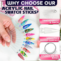 Novsix swatches arranged in a salon drawer for tidy storage benefit