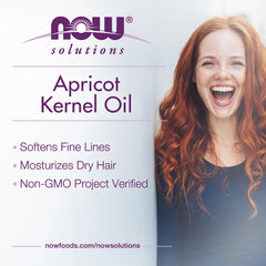 NOW Foods being applied to hair ends for shine and frizz control benefit