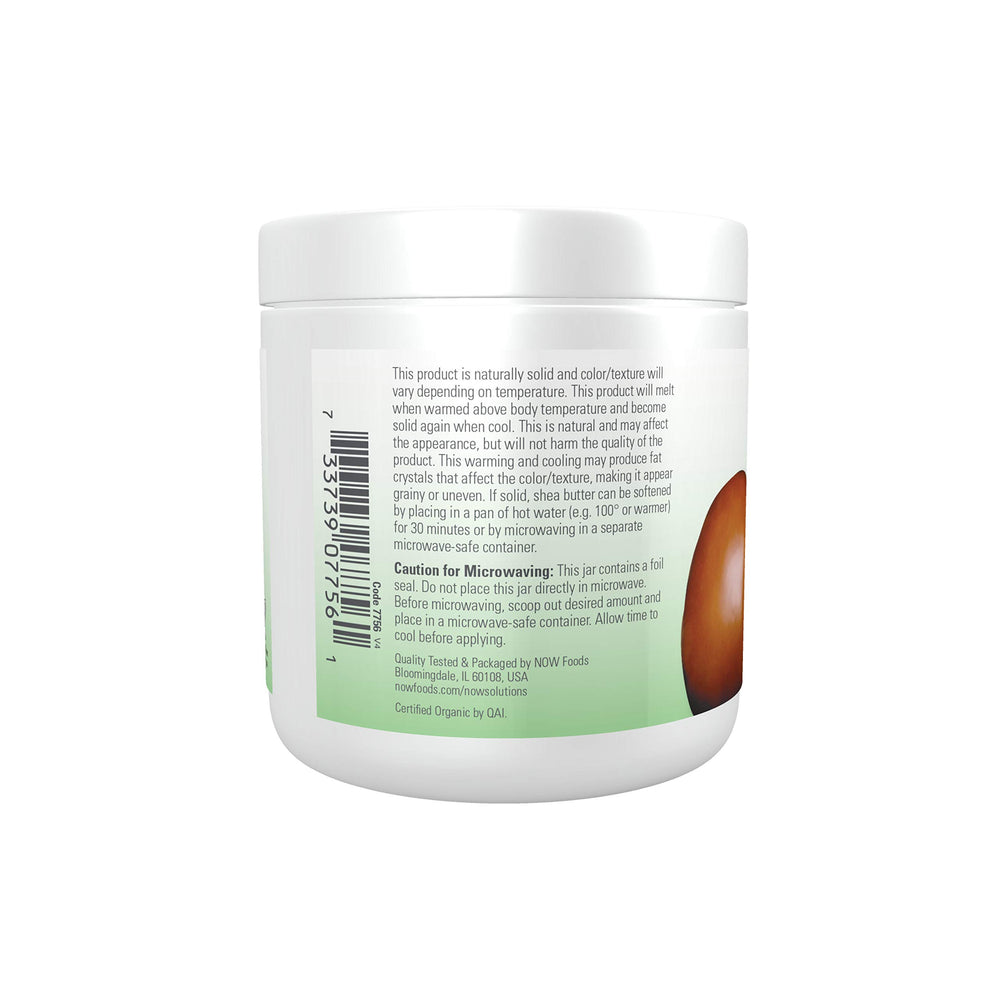 NOW Foods applying shea butter to elbow demonstrating targeted relief and softer skin