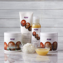 NOW Foods shea butter applied to scalp to hydrate and condition dry scalp