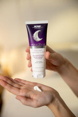 NOW Solutions niteZen applied on forearm demonstrating massage application and calming pre-sleep benefit