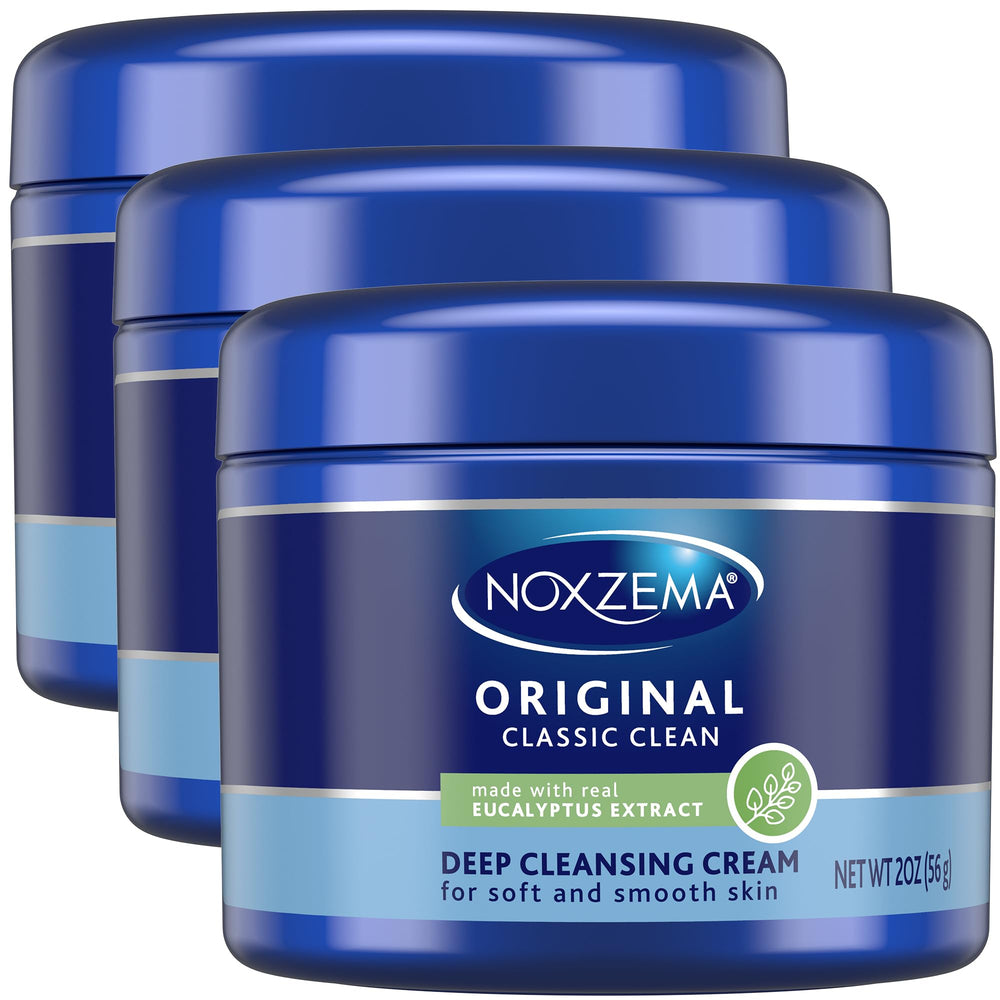 Noxzema front jar showing brand and product for quick identification and freshness