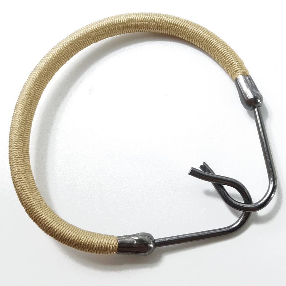 NSBELL bands beside ruler showing elastic length and travel-friendly benefit